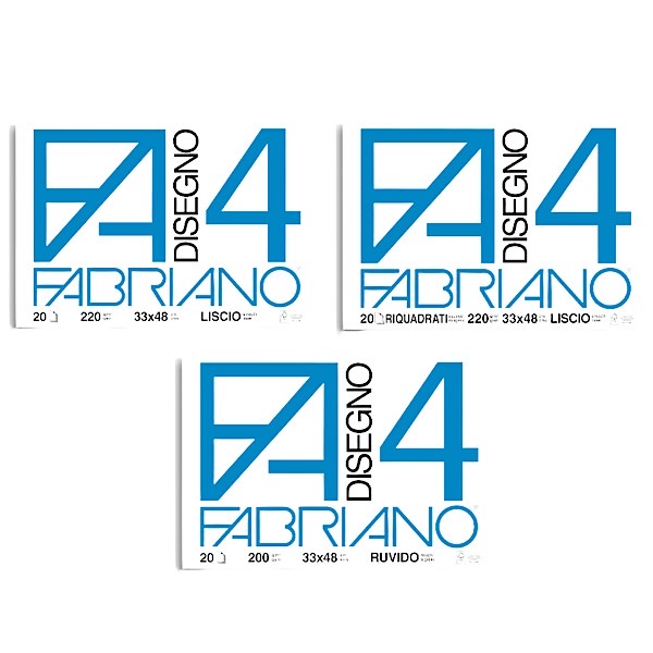 BLOCCO FABRIANO F4 33X48CM FG.20 LISCIO/RUVIDO/SQUADRATO-quaderni