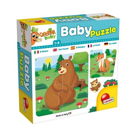 1-4 anni CAROTINA BABY PUZZLE IL BOSCO - Ricomponi i 6 puzzle degli animali del bosco!